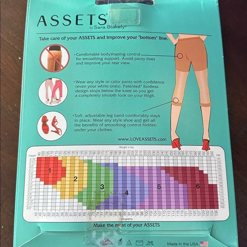 NEW ASSETS by Sara Blakely Fabulous Footless Shaping pantyhose